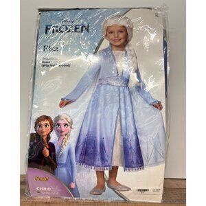 Disney Frozen Elsa Costume Dress Child Size S 4-6 Spirit Halloween Include Dress